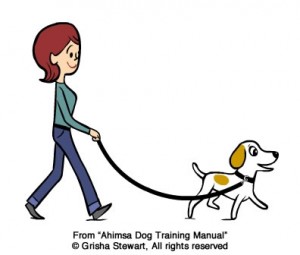 dog pulling on leash clip art